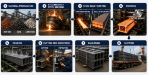 H-beam steel Production Process