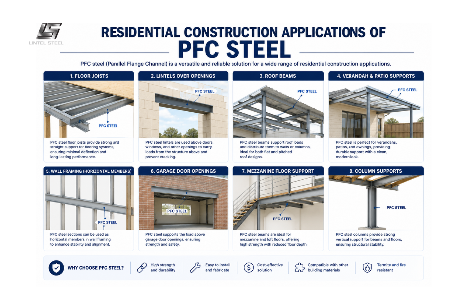 residential construction applications of pfc steel
