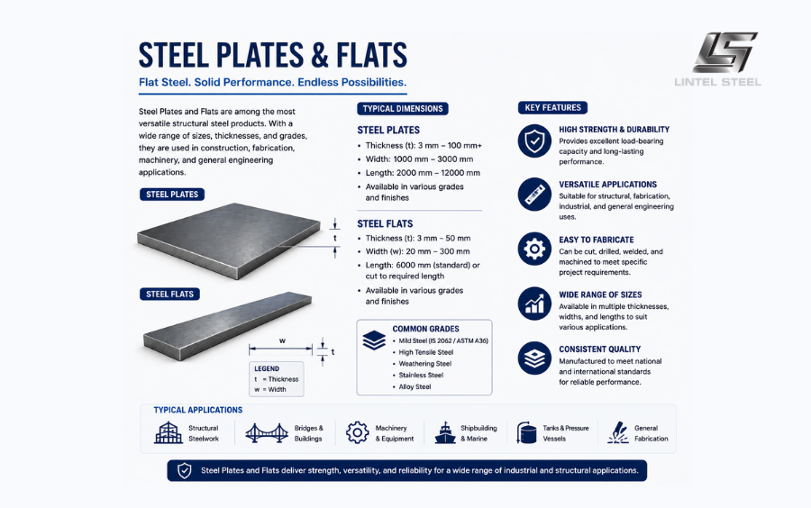 steel plates and flats