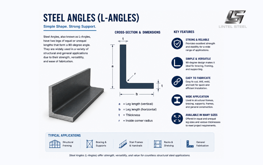 types of structural steel steel angles