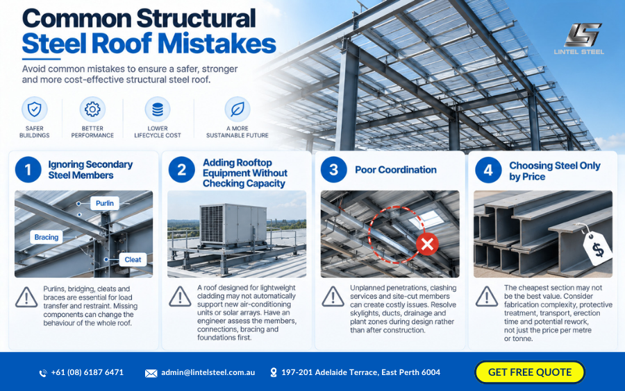 common structural steel roof mistakes