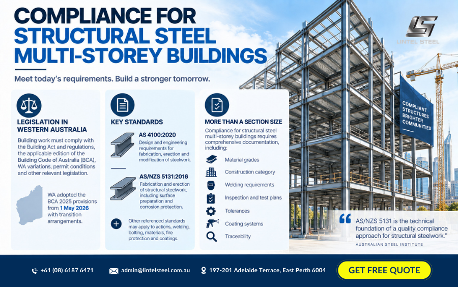 compliance for structural steel multi-storey buildings
