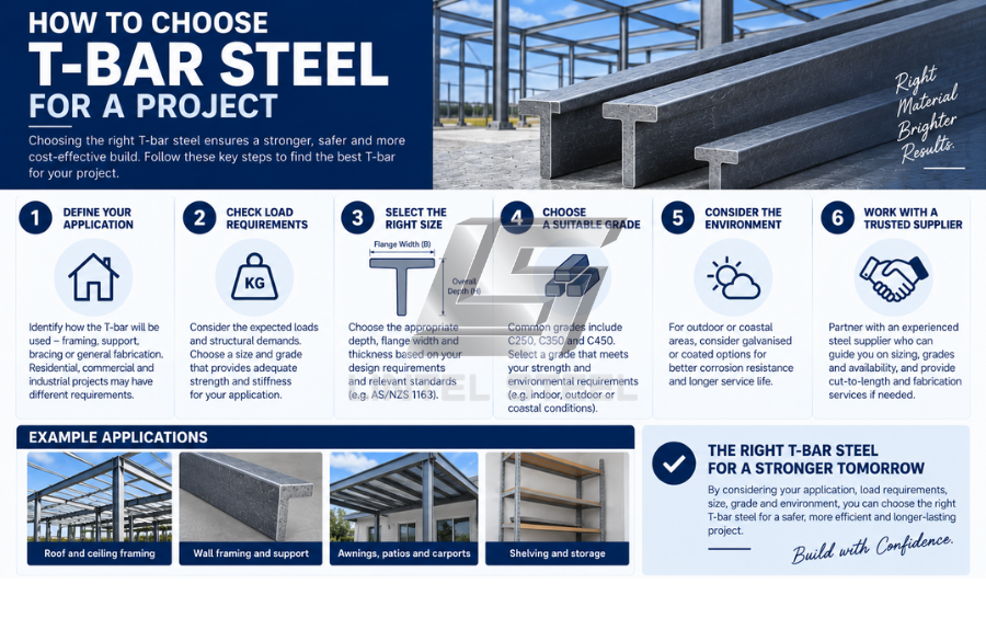 how to choose t-bar steel for a project