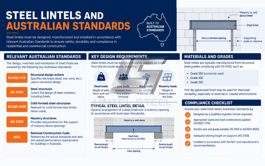 steel lintels and australian standards