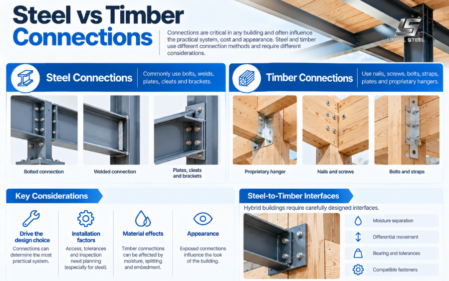 steel vs timber connections