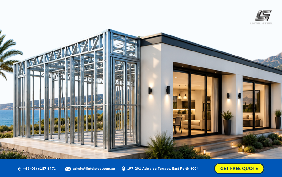 structural steel home extension for a second storey