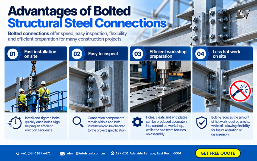 advantages of bolted structural steel connections