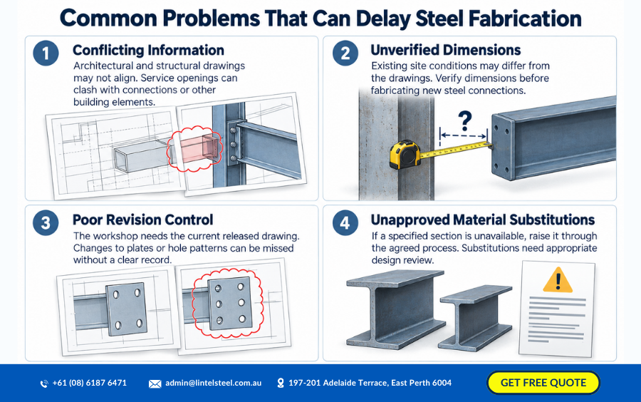 common problems that can delay steel fabrication